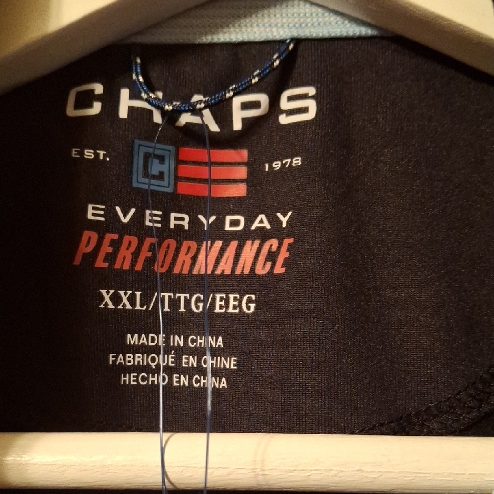 Chaps Men's Polo Shirt in Black XXL - Picture 2 of 9